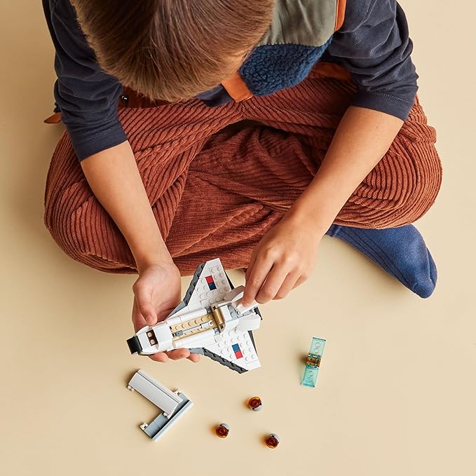 LEGO Creator Space Shuttle 31134 Building Toy Set with Astronaut and Spaceship Models for Kids Aged 6+