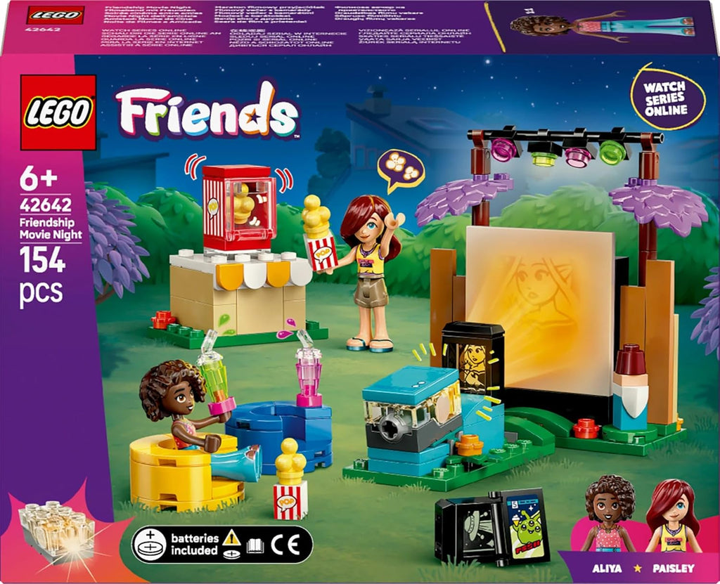 LEGO Friends Friendship Movie Night Pretend-Play Toy Building Kit 42642 Building Blocks Toys for 6+ Gift for Boys and Girls