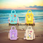 LIGHTER HOUSE Cutest Newest Kuromi And Friends Beach Silicone Shoulder Bag for Kids Birthday Return Gift Idea (Pack of 01 Pc.) Size - 18x12 cms., Mix Design