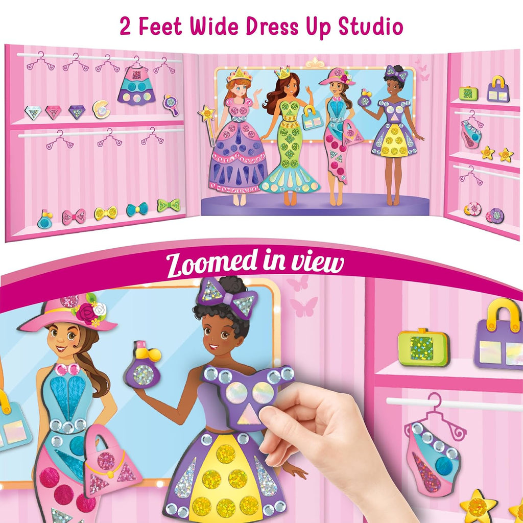 Imagimake DIY Magnetic Dress-Up Princess |Pretend Play Toys for Girls | 30 Magnetic Dresses & Accessories | Interchange & Create Unlimited Outfits | Birthday Gift for Girls Ages 3,4,5,6,7,Multicolour
