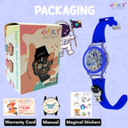 SPIKY Analog Watch for Kids | 3D Cartoon | 7 Multicolor LED Luminous Lights with Silicone Strap | Unisex Best Birthday Gift | Analogue Wrist Watches for Boys & Girls | Age 3-10 yrs