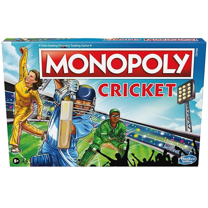 Monopoly Cricket Board Game | Cricket-Themed Monopoly Board Game for Families and Kids | for Ages 8+ | for 2 to 6 Players | Christmas Gift for Kids & Families