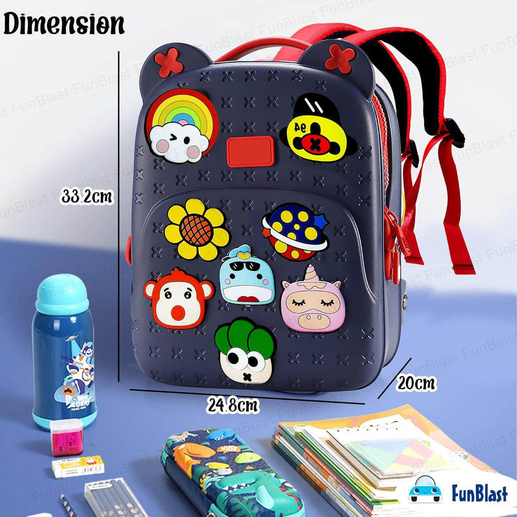 FunBlast Bagpack for Children - Bag for Pre-Schoolers Kids, Small Picnic Bag for Baby, Boys, Girls, Lightweight Miniature Bags for Kids, Boys, Girls (33.2 X 24.8 X 20 Cm)