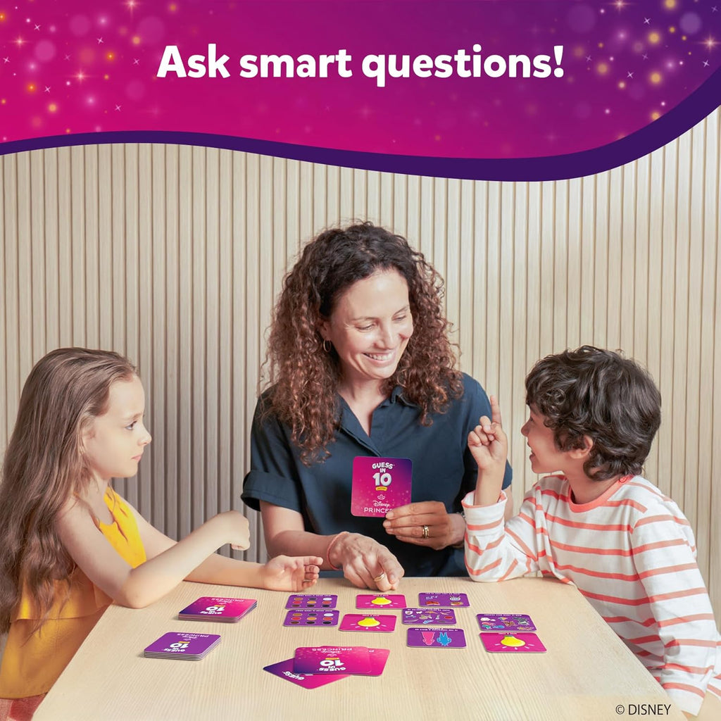 Skillmatics Guess in 10 Disney, Card Game for Girls, Boys, Kids, Teens, Adults, Who Love Cinderella, Mickey Mouse, Moana, Gifts for Ages 6, 7, 8, 9 and Up