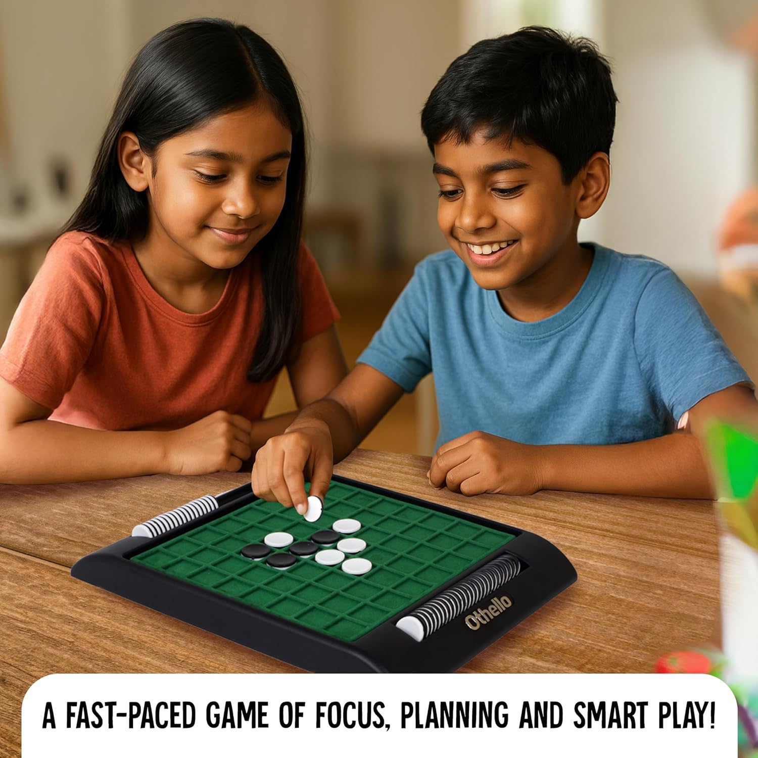 Funskool Othello Classic, Strategy Game, Board Game for Kids, Adults, Families, Educational, Fun, 2 Players, Family Fun, Learning Activity Toy for Childrens, Gift Set for Kid, Ages 7+ Years