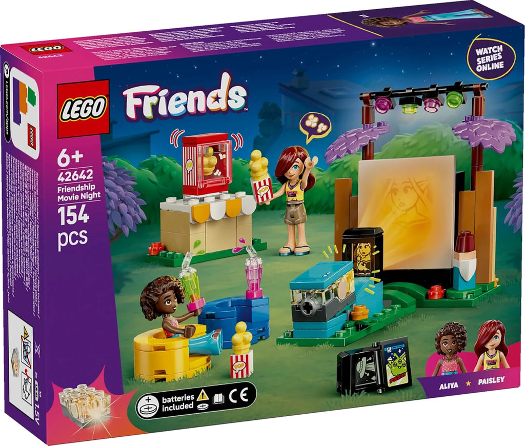 LEGO Friends Friendship Movie Night Pretend-Play Toy Building Kit 42642 Building Blocks Toys for 6+ Gift for Boys and Girls