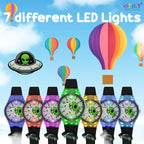 SPIKY Analog Watch for Kids | 3D Cartoon | 7 Multicolor LED Luminous Lights with Silicone Strap | Unisex Best Birthday Gift | Analogue Wrist Watches for Boys & Girls | Age 3-10 yrs