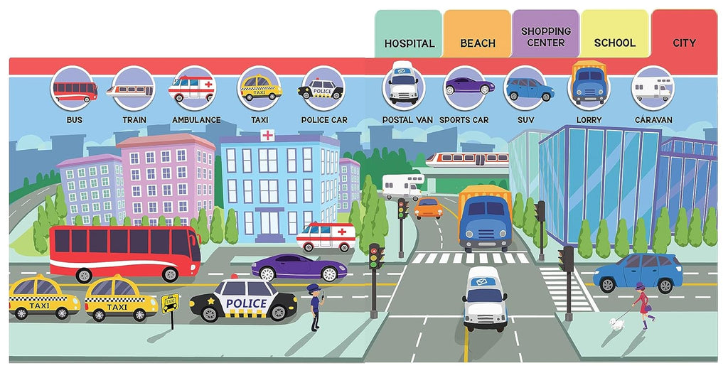 Seek And Find - Vehicles : Early Learning Board Books With Tabs