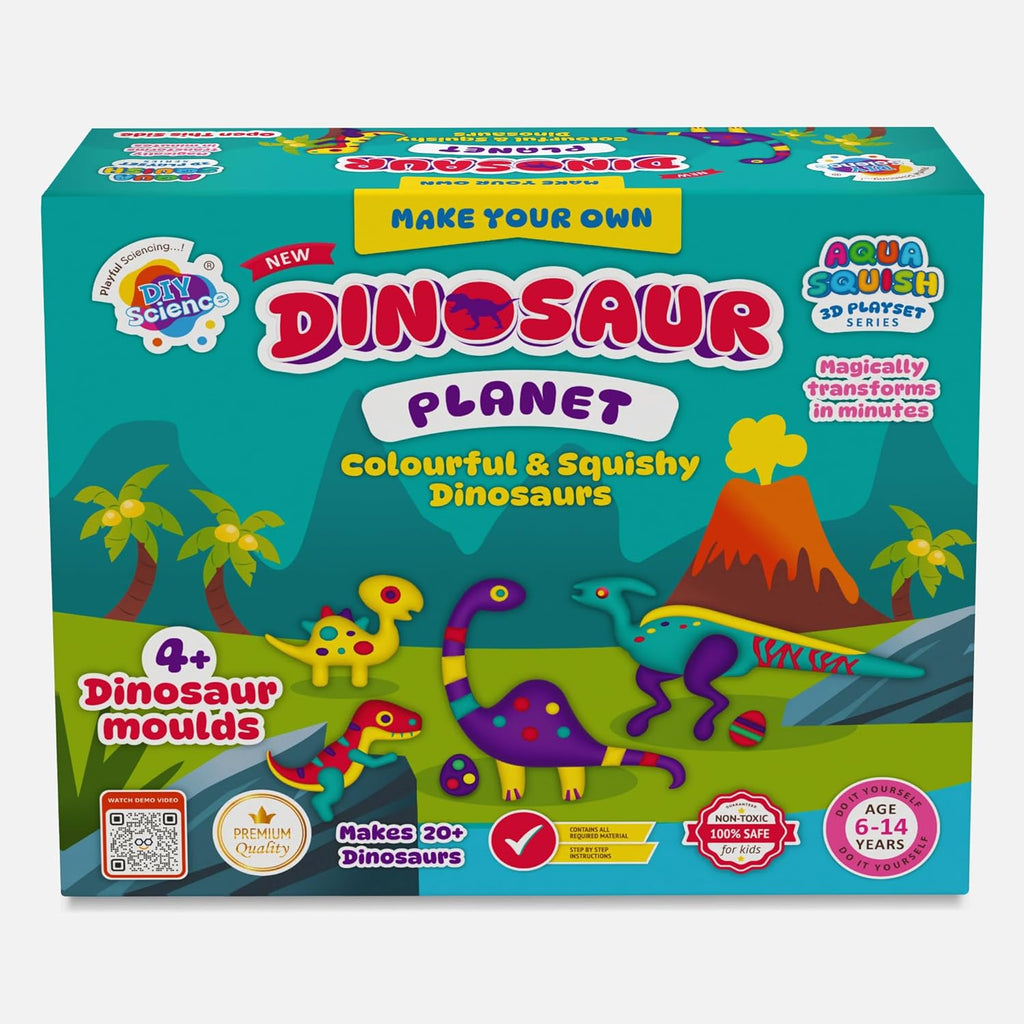 Ocean World Aqua Squish Kit | Make More Than 40 3D Colorful Soft and Squishy Sea Creatures | Magic Water Elf Gel Toys for Girls and Boys | 6 Undersea Creatures Moulds