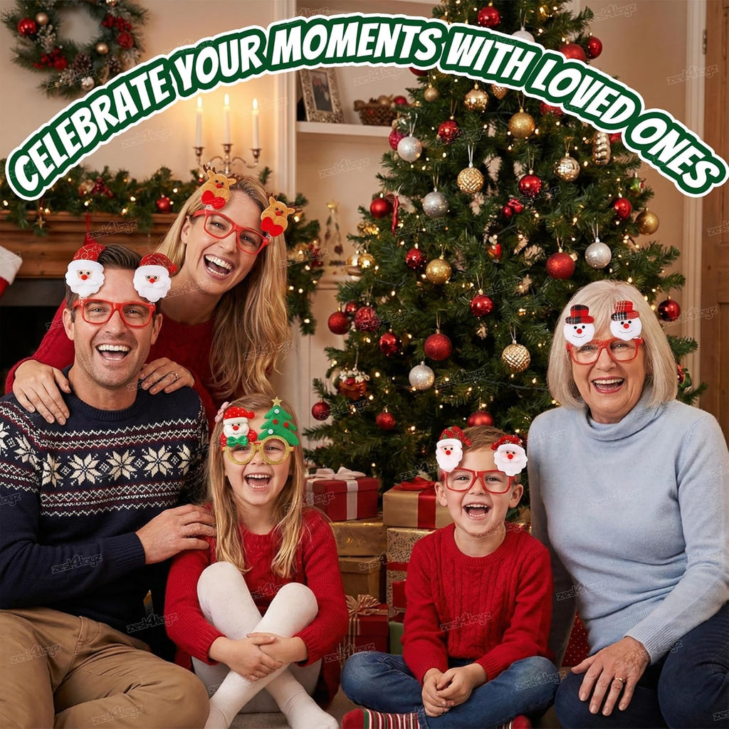 Glitter Reindeer Christmas Goggles Eye Glasses Xmas Party Props Costume Favors Christmas Gift For Kids Xmas Party Accessories Unisex celebration item