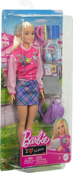 Barbie I Love School Student Doll & Accessories Playset, 3Y+, Multicolour
