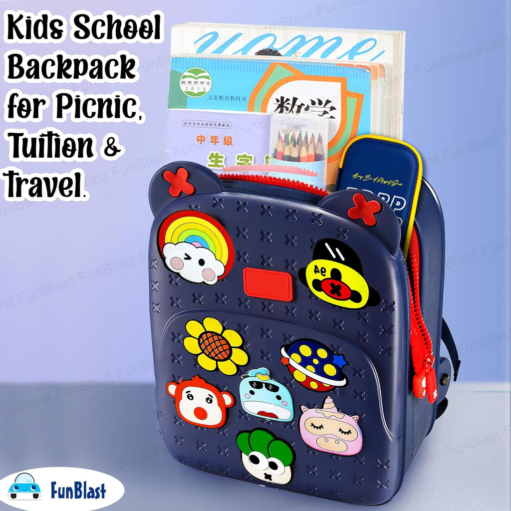 FunBlast Bagpack for Children - Bag for Pre-Schoolers Kids, Small Picnic Bag for Baby, Boys, Girls, Lightweight Miniature Bags for Kids, Boys, Girls (33.2 X 24.8 X 20 Cm)