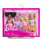 Barbie Chelsea Play Together Doll Pack, Best Friend Set of 2 Small Dolls in Removable Skirts & Shoes, Plus 7 Accessories, Themed to BFFs