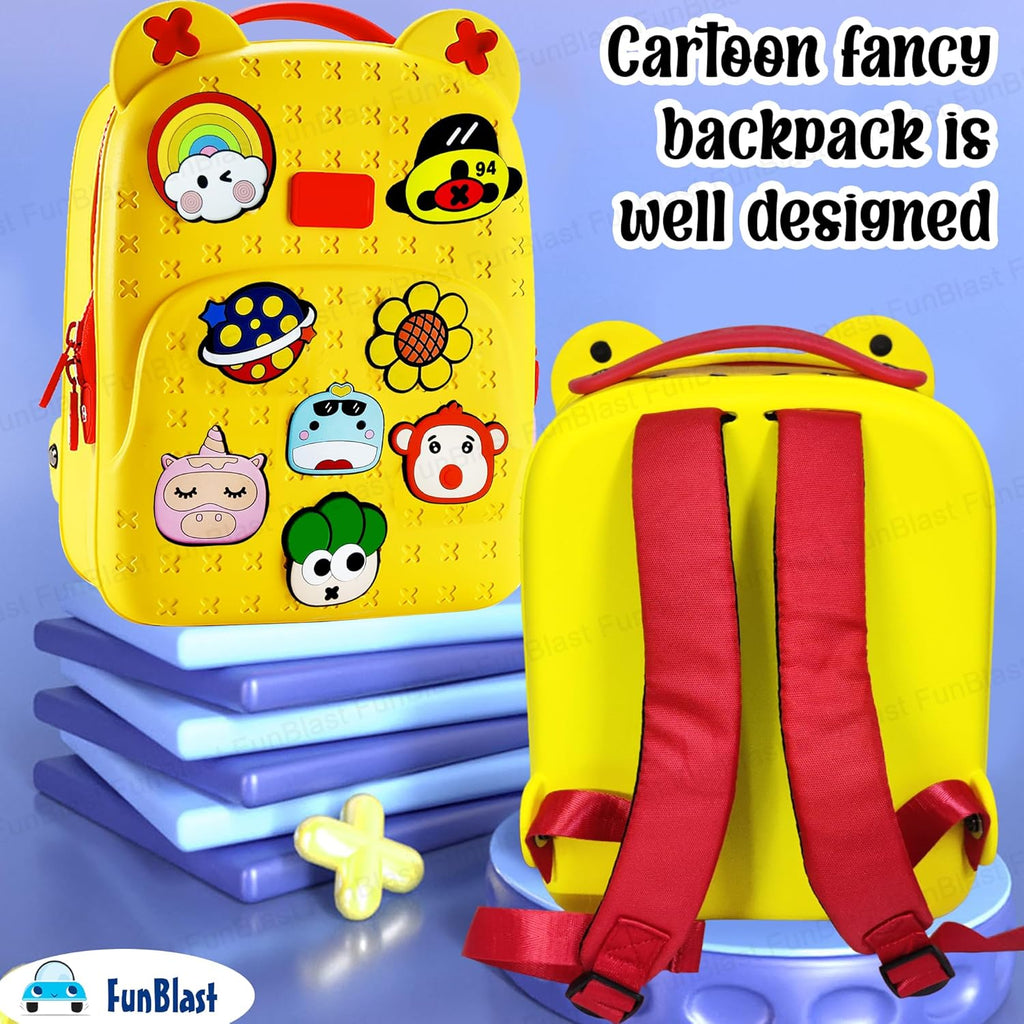 FunBlast Bagpack for Children - Bag for Pre-Schoolers Kids, Small Picnic Bag for Baby, Boys, Girls, Lightweight Miniature Bags for Kids, Boys, Girls (33.2 X 24.8 X 20 Cm)