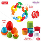 Giggles Funskool Stack N Nest, Nesting & Stackable Toy Blocks for Kids, Encourages Learning & Development, Fun Activity for Babies, Gift Set for Kid, Age 6+ Months