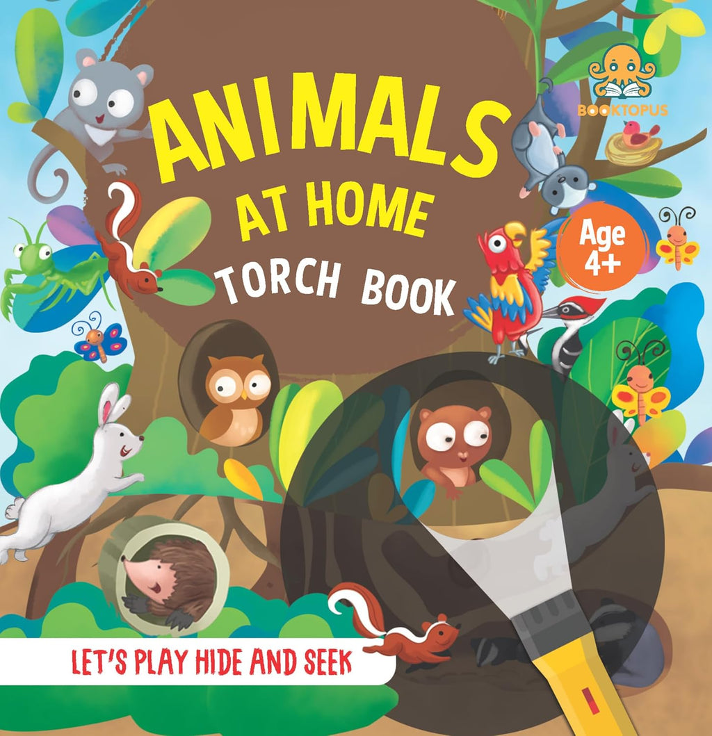 Booktopus Torch Discovery Book - Jungle Animals Hidden Picture Book with Torch - Learning Activity Books for Kids 4+ Years