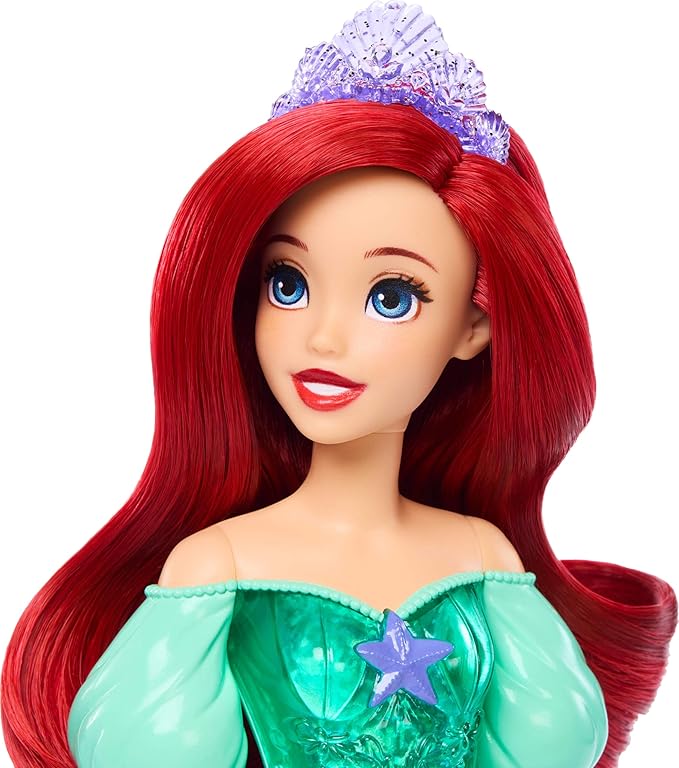 Mattel Disney Princess Dolls, Ariel Posable Fashion Doll Set with Sparkling Clothing and Accessories, Disney Movie Toys