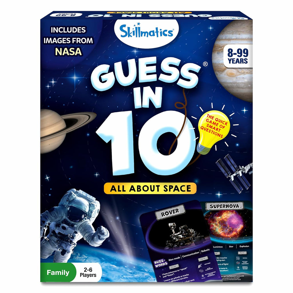 Skillmatics Guess in 10 Disney, Card Game for Girls, Boys, Kids, Teens, Adults, Who Love Cinderella, Mickey Mouse, Moana, Gifts for Ages 6, 7, 8, 9 and Up