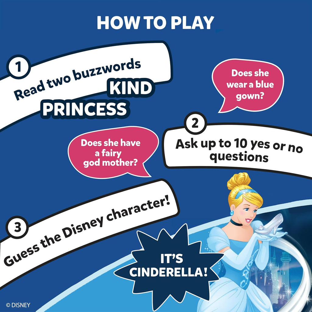 Skillmatics Guess in 10 Disney, Card Game for Girls, Boys, Kids, Teens, Adults, Who Love Cinderella, Mickey Mouse, Moana, Gifts for Ages 6, 7, 8, 9 and Up