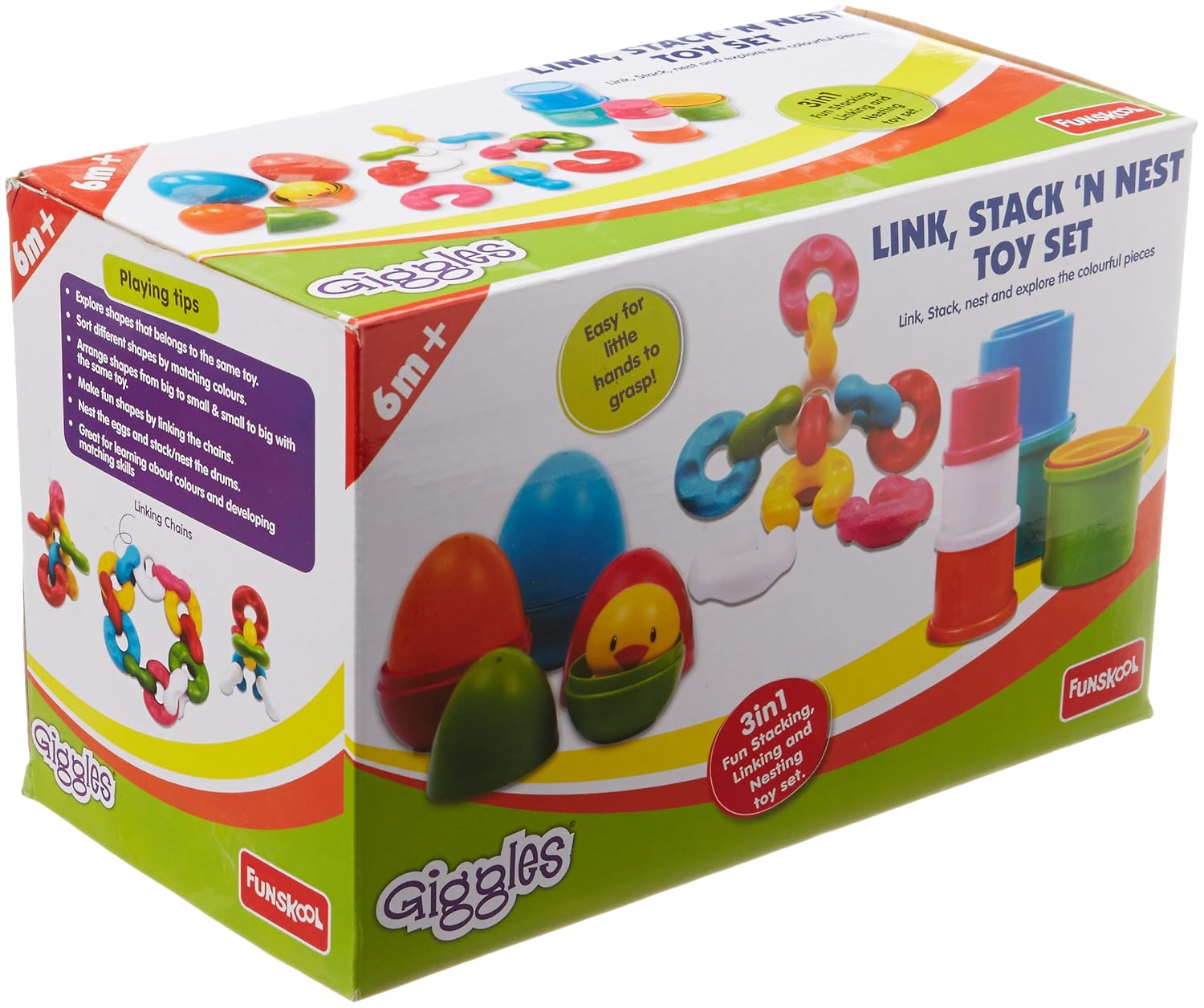 Giggles Funskool Walk N Drive Truck, Fun & Development Toy for Babies, Encourage Walking in Infants, Improve Balance & Coordination, Stimulate Senses, Multicolour, Gift Set for Kids, Ages 18+ Months