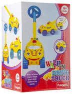 Giggles Funskool Walk N Drive Truck, Fun & Development Toy for Babies, Encourage Walking in Infants, Improve Balance & Coordination, Stimulate Senses, Multicolour, Gift Set for Kids, Ages 18+ Months