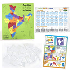 Imagimake: Mapology India and World Maps with Capitals - Learn Capitals and Country Flags - Educational Toy for Kids Above 5 Years, Multicolor