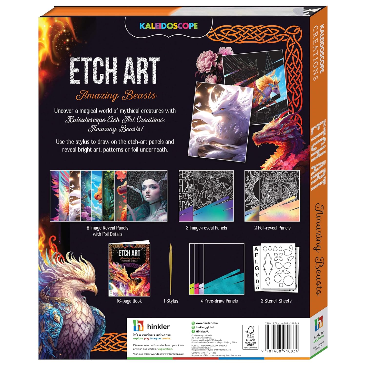 Kaleidoscope Etch Art Foil Creations Amazing Beasts (Mythical Creatures)
