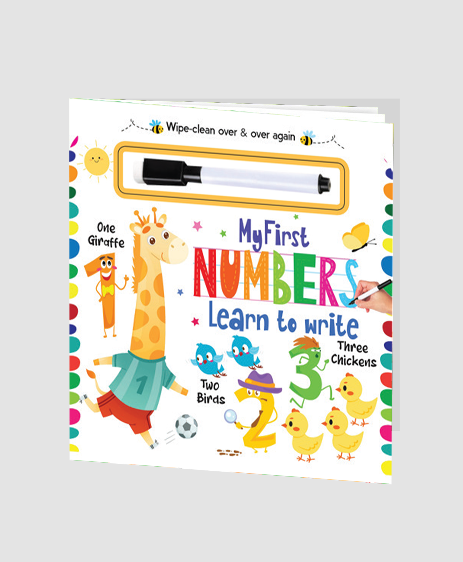 Hello Friend Books My First Wipe and Clean Board Book of Numbers: Includes Wipe and Clean Pen to Write, Learn, Clean and Write Again