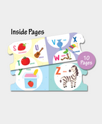 Hello Friend Books Die Cut Board Book: My First Alphabets- Shaped Board Book with Vibrant Illustrations for Kids