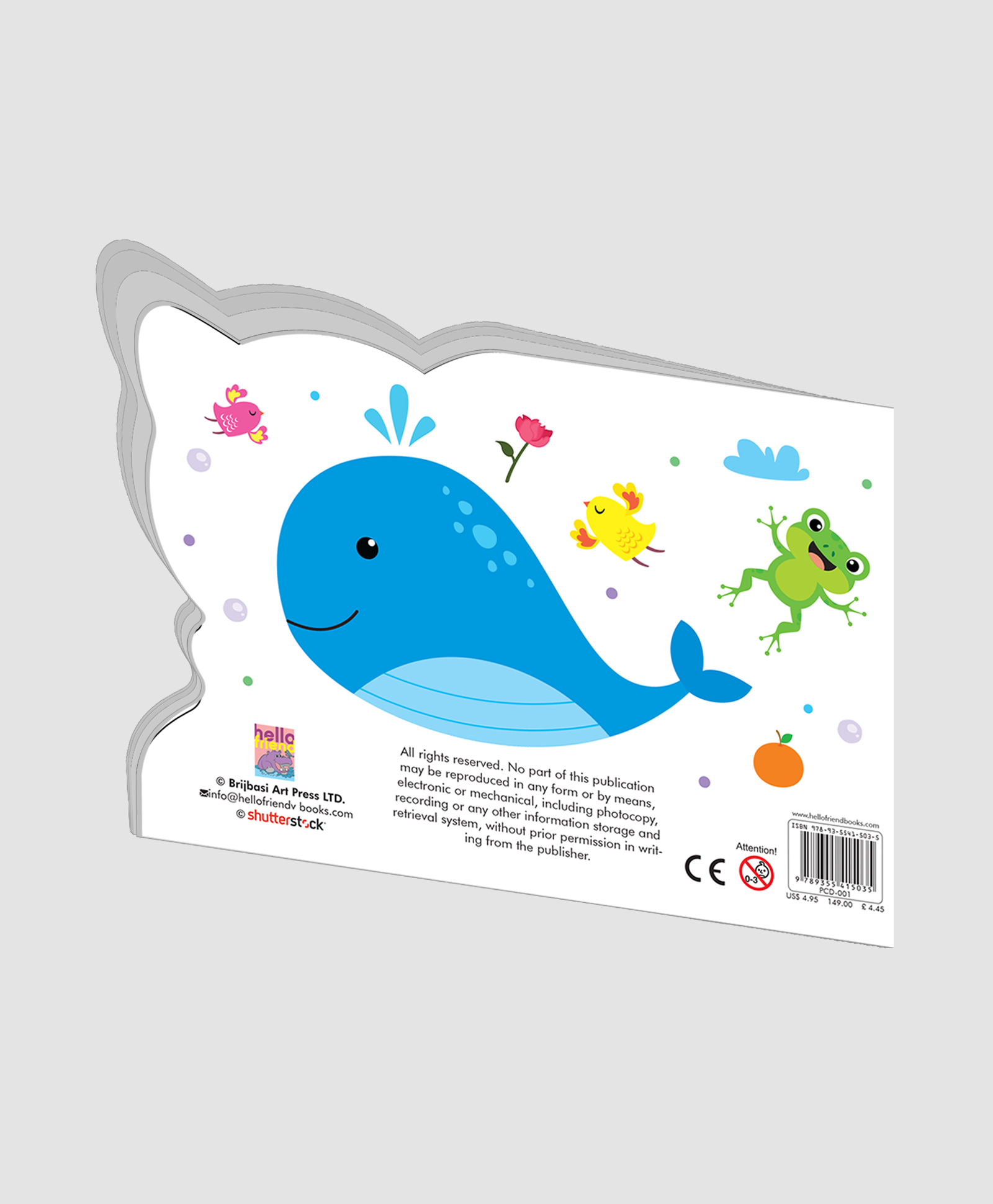 Hello Friend Books Die Cut Board Book: My First Colours- Shaped Board Book with Vibrant Illustrations for Kids