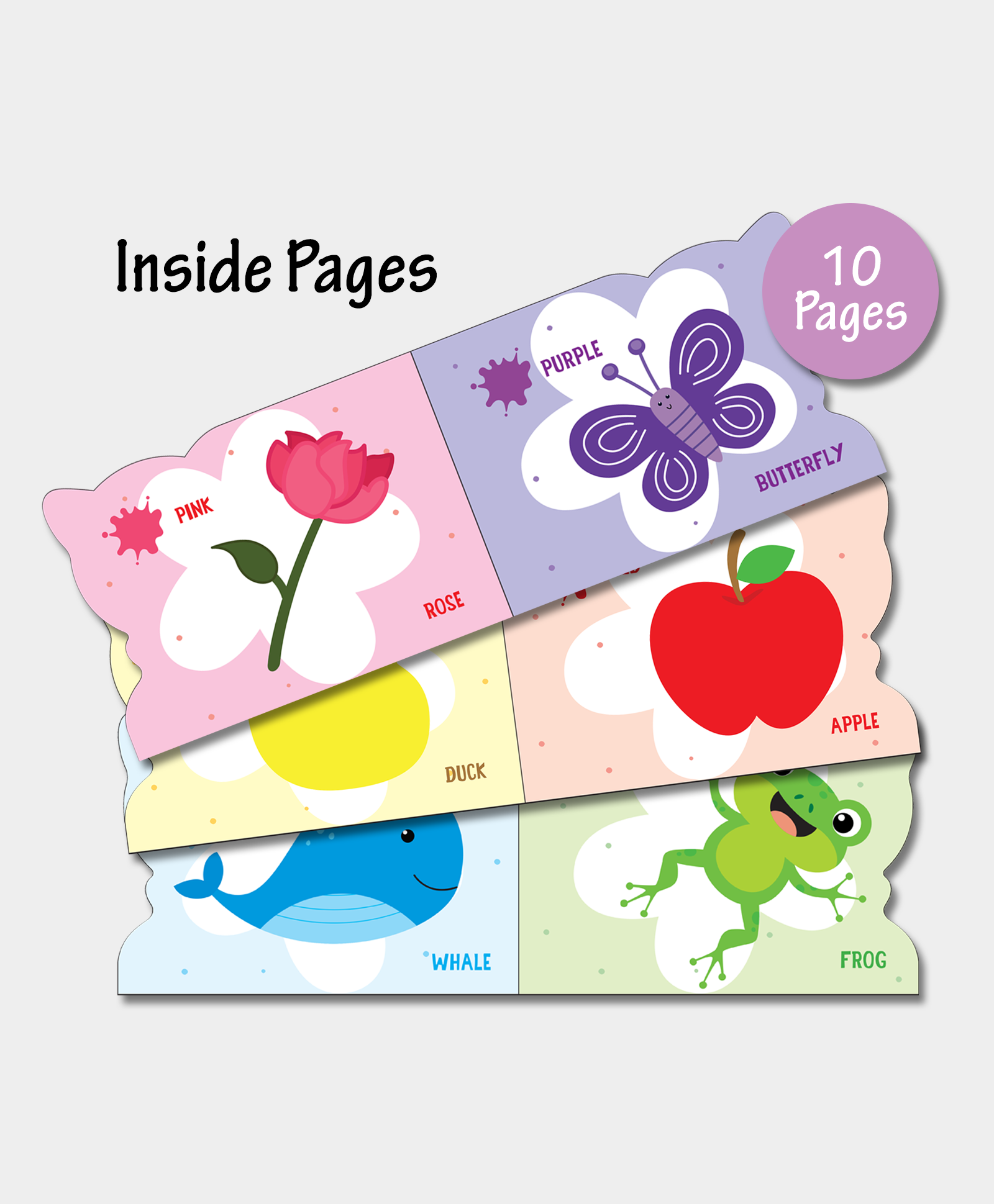 Hello Friend Books Die Cut Board Book: My First Colours- Shaped Board Book with Vibrant Illustrations for Kids