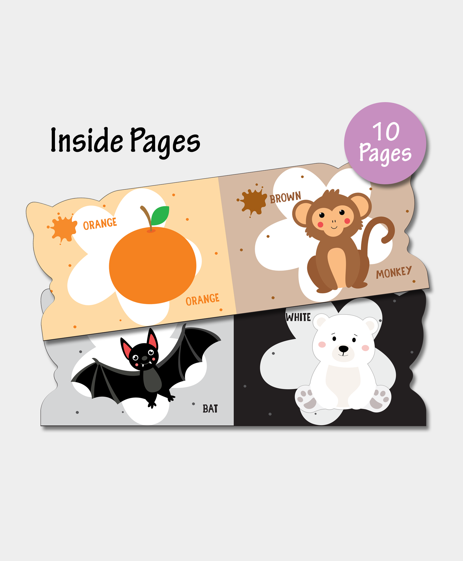 Hello Friend Books Die Cut Board Book: My First Colours- Shaped Board Book with Vibrant Illustrations for Kids