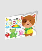 Hello Friend Books Die Cut Board Book: My First Colours- Shaped Board Book with Vibrant Illustrations for Kids