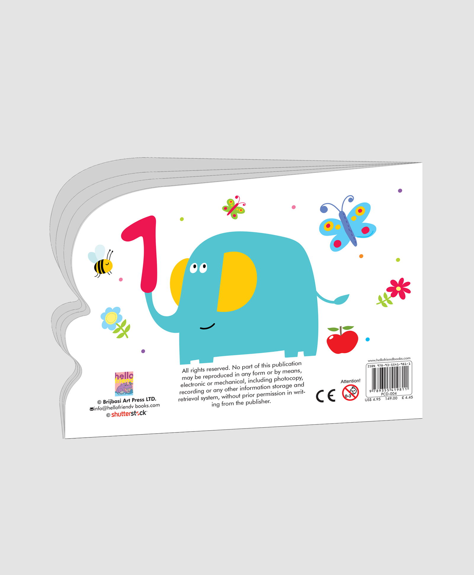 Hello Friend Books Die Cut Board Book: My First Numbers- Shaped Board Book with Vibrant Illustrations for Kids