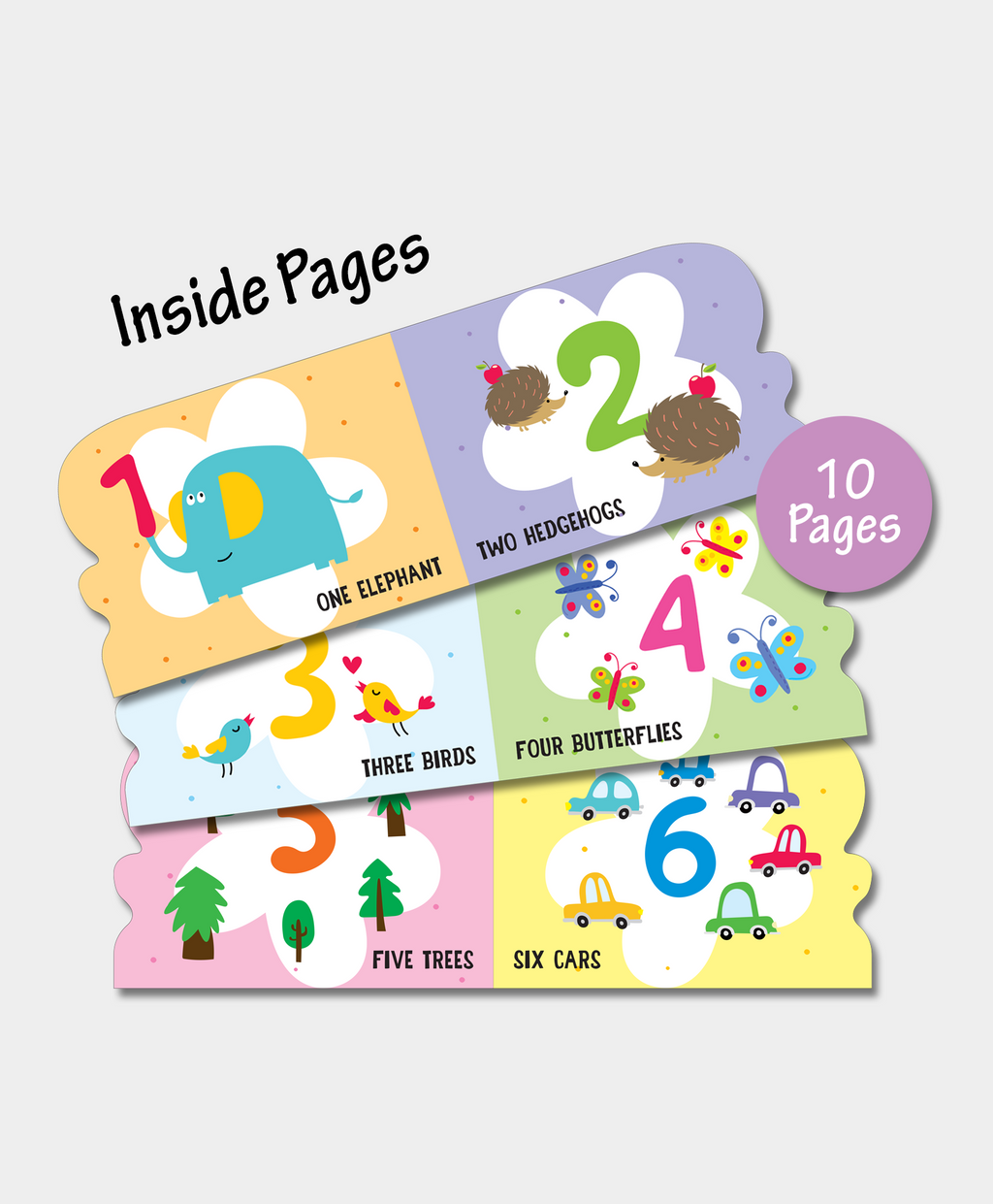 Hello Friend Books Die Cut Board Book: My First Numbers- Shaped Board Book with Vibrant Illustrations for Kids