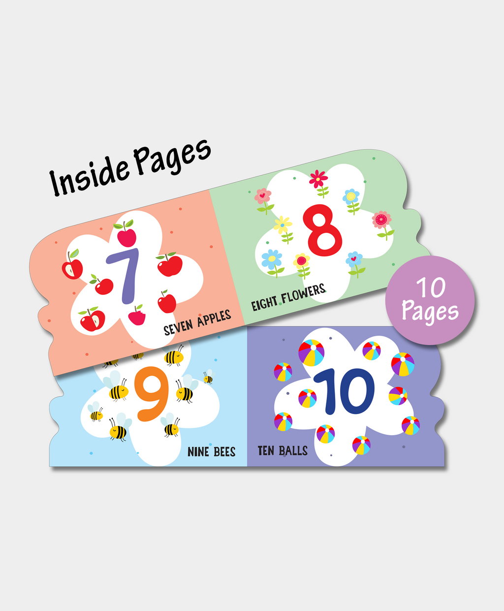 Hello Friend Books Die Cut Board Book: My First Numbers- Shaped Board Book with Vibrant Illustrations for Kids