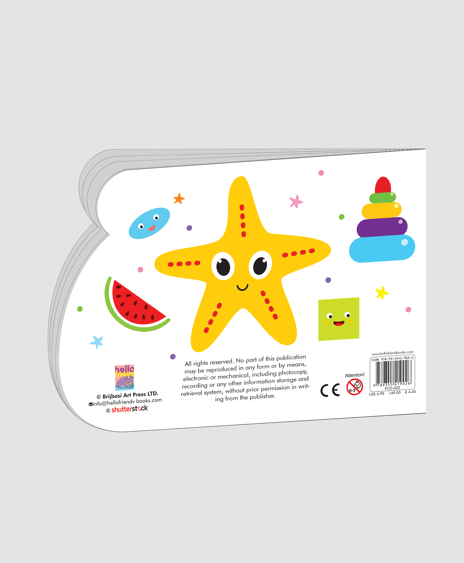 Hello Friend Books Die Cut Board Book: My First Shapes- Shaped Board Book with Vibrant Illustrations for Kids