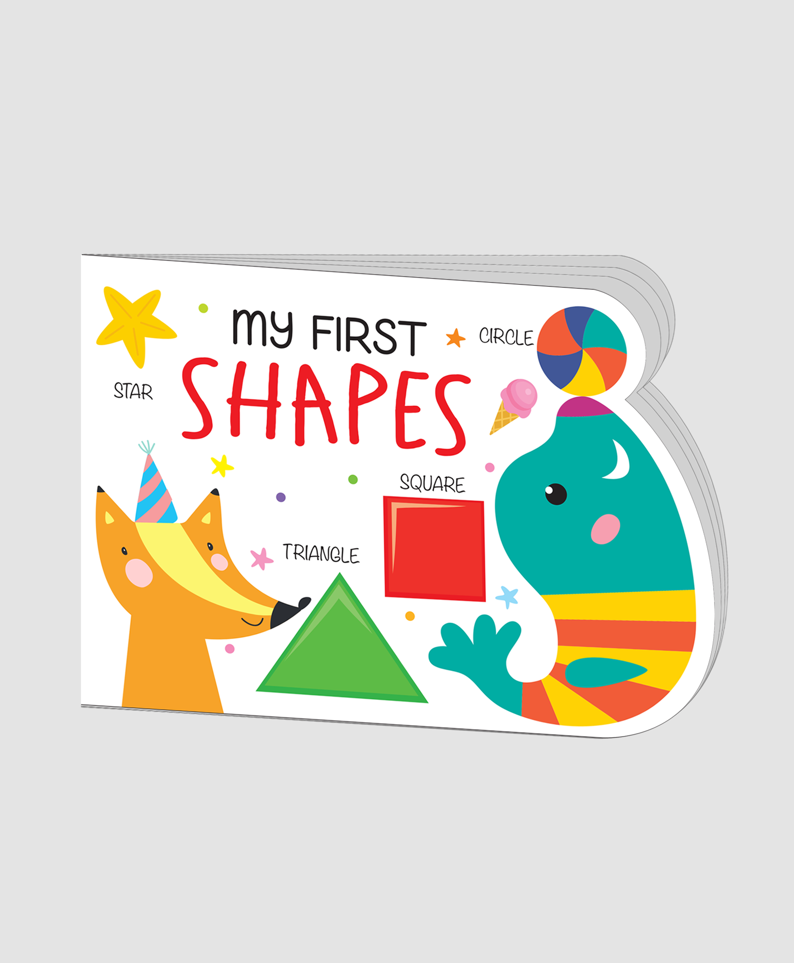 Hello Friend Books Die Cut Board Book: My First Shapes- Shaped Board Book with Vibrant Illustrations for Kids