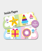 Hello Friend Books Die Cut Board Book: My First Shapes- Shaped Board Book with Vibrant Illustrations for Kids