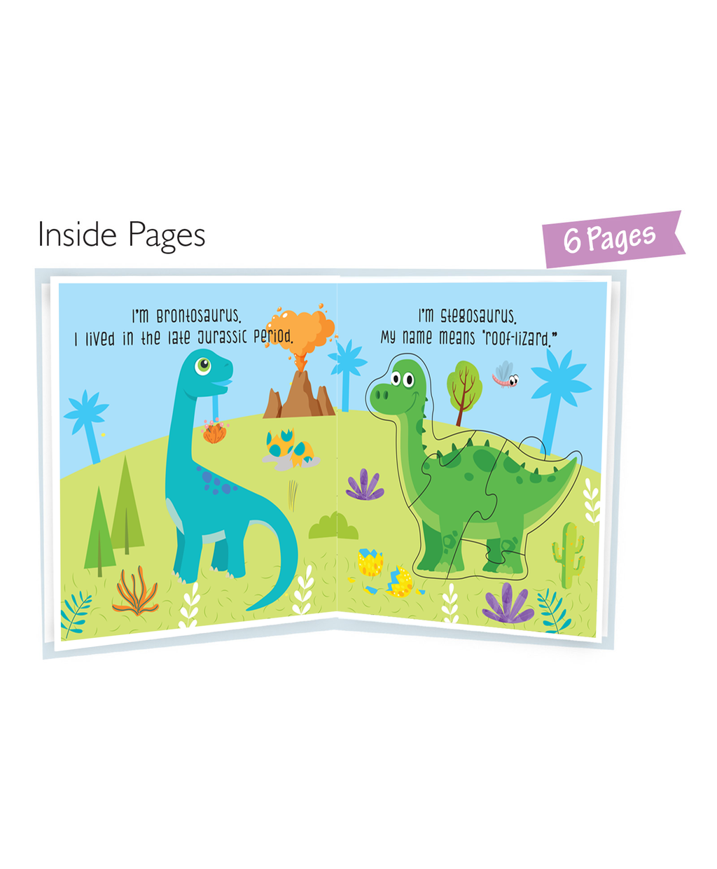 Hello Friend Books Dinosaur Puzzle Book: Board Book with Jigsaw Puzzles for Kids