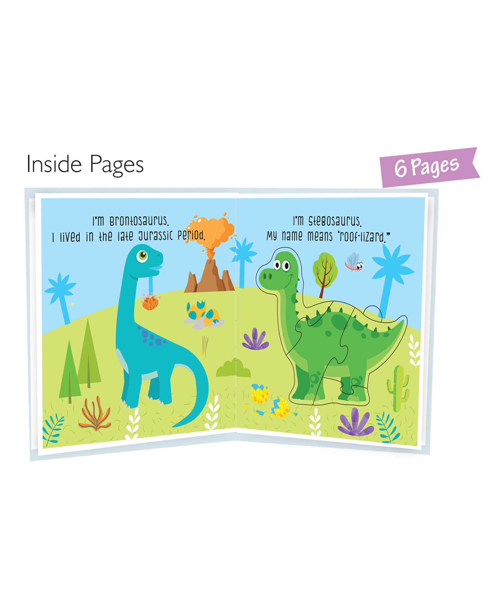 Hello Friend Books Dinosaur Puzzle Book: Board Book with Jigsaw Puzzles for Kids