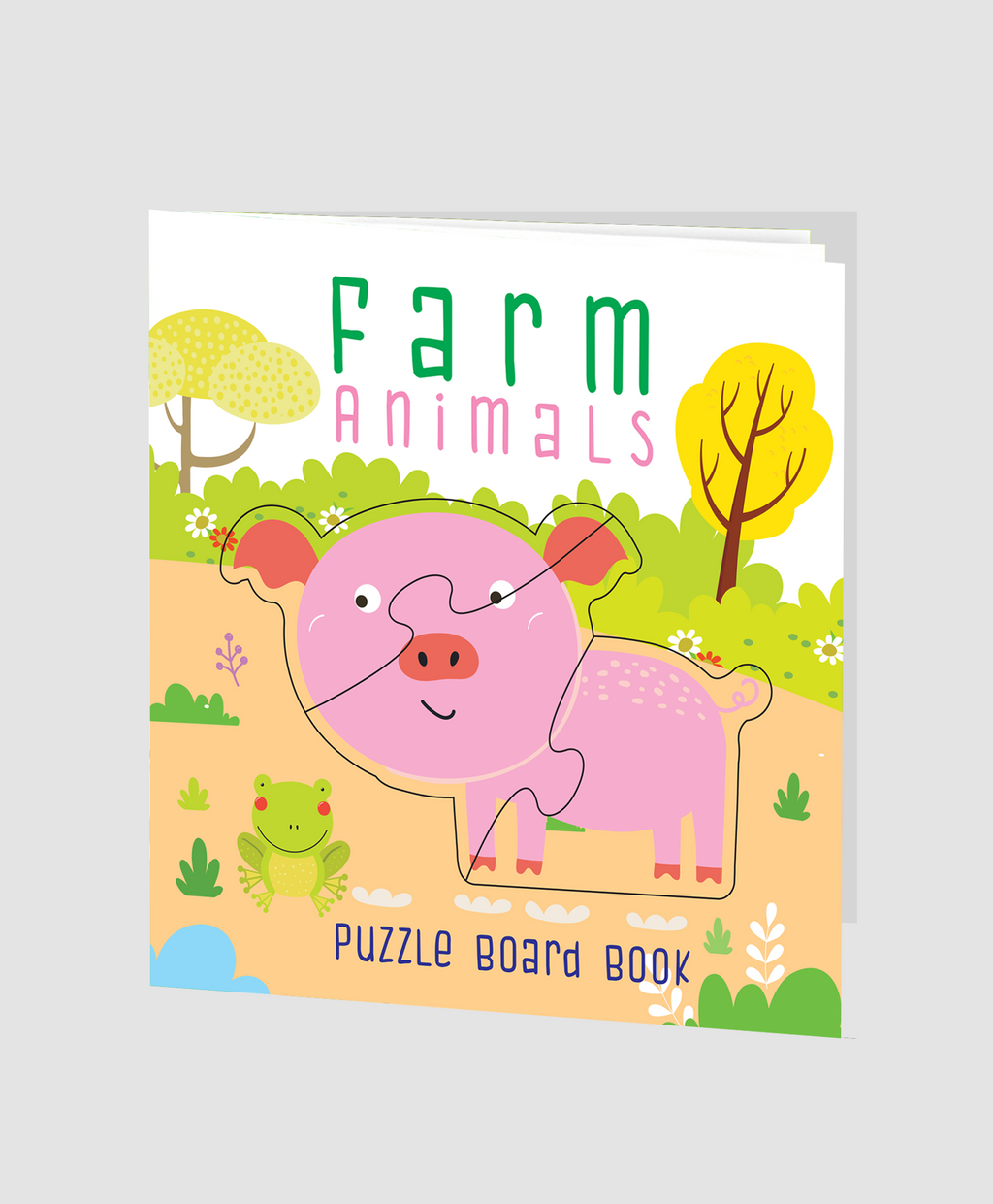 Hello Friend Books Farm Animals Puzzle Book: Board Book with Jigsaw Puzzles for Kids