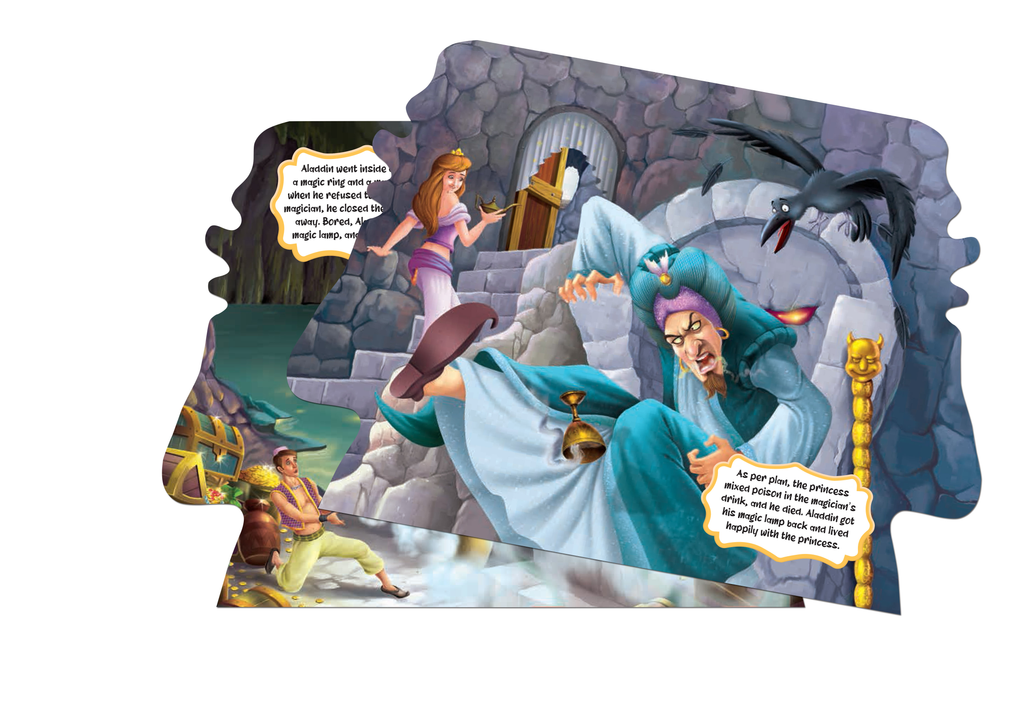 Hello Friend Books My Shaped Story Book: Alladin – Shaped Story Board Book for Kids