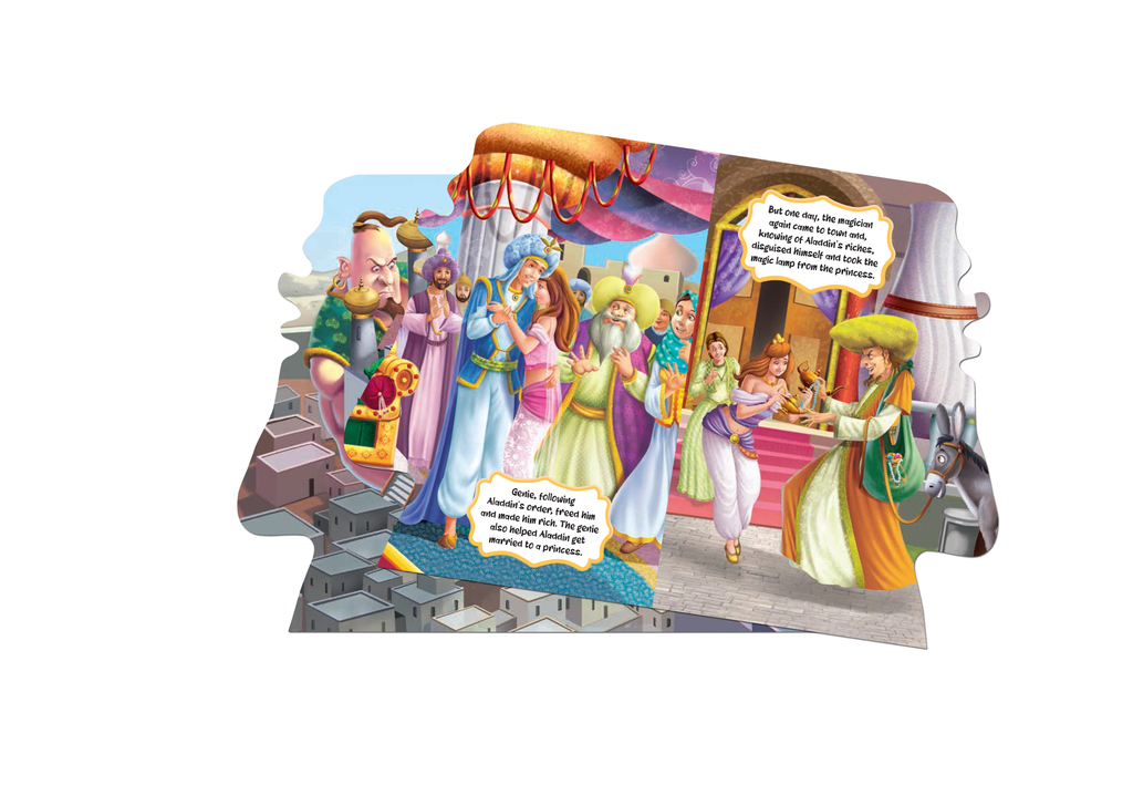 Hello Friend Books My Shaped Story Book: Alladin – Shaped Story Board Book for Kids