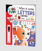 Hello Friend Books Kids Fun! Reusable Wipe and Clean Book – Embark on an Exciting Journey Exploring Capital Letters / Alphabet and Enhance Early Learning Skills Through Playful Interaction