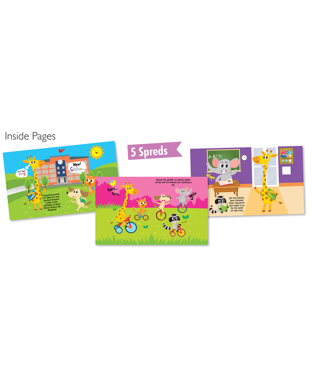 Hello Friend Books My First Guitar Sound Book for Kids: A Board Book with 5 Spreads and 7 Animals Sounds, +4 Years