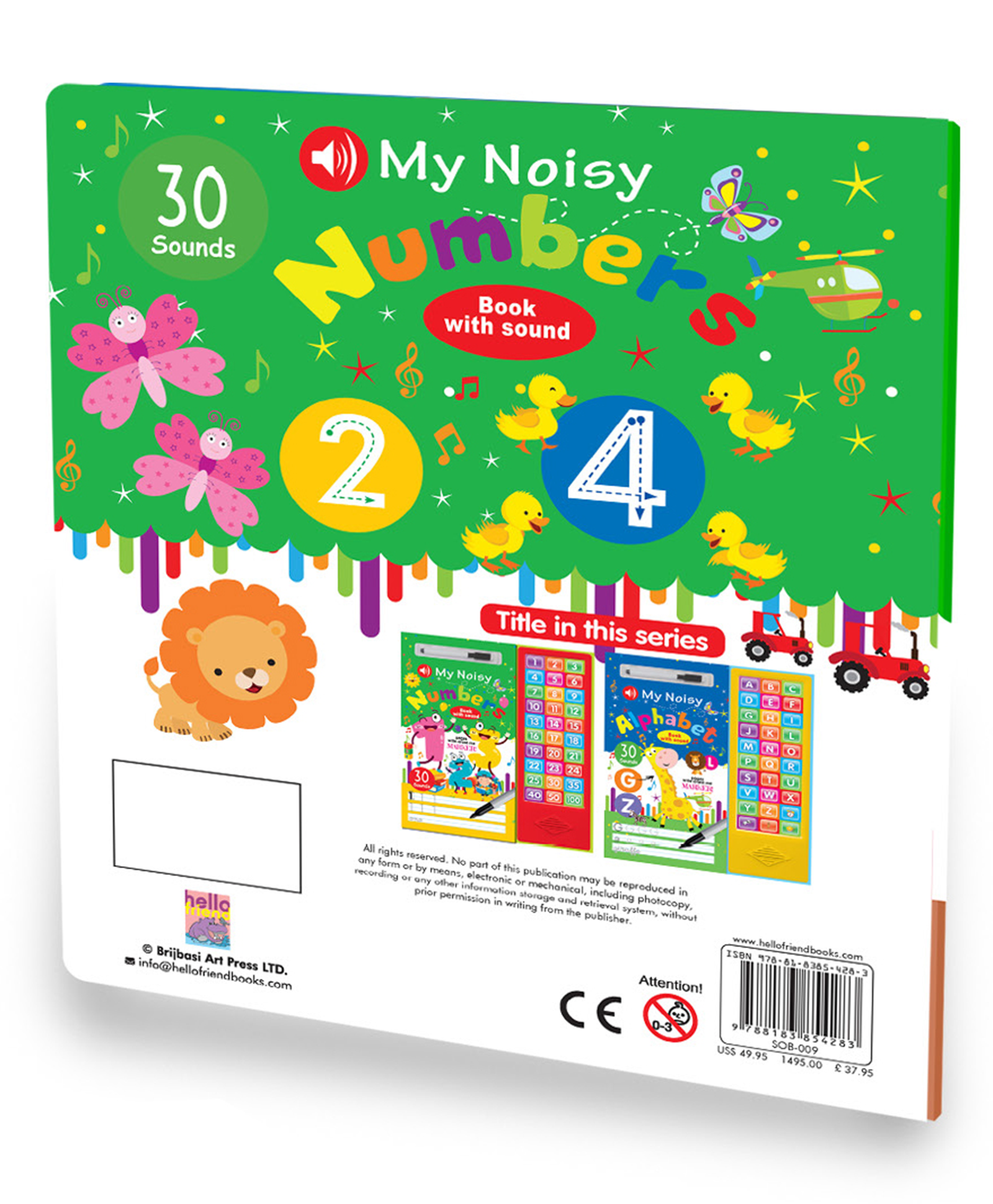 Hello Friend Books Write and Wipe Sound Book: My Noisy Numbers – Sound Book with 30 Musical Clicks and Wipe and Clean Pen
