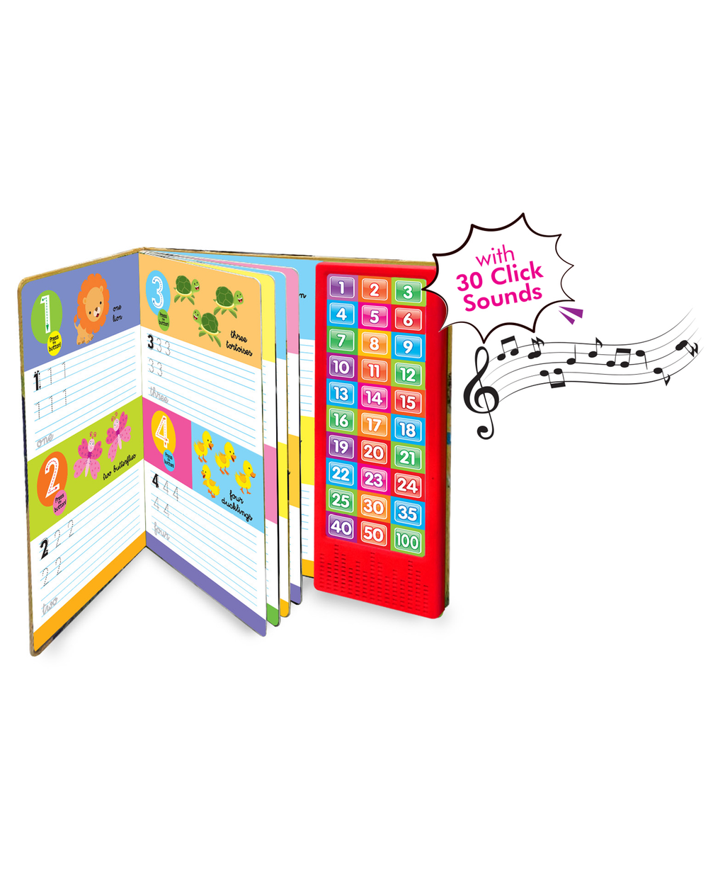 Hello Friend Books Write and Wipe Sound Book: My Noisy Numbers – Sound Book with 30 Musical Clicks and Wipe and Clean Pen