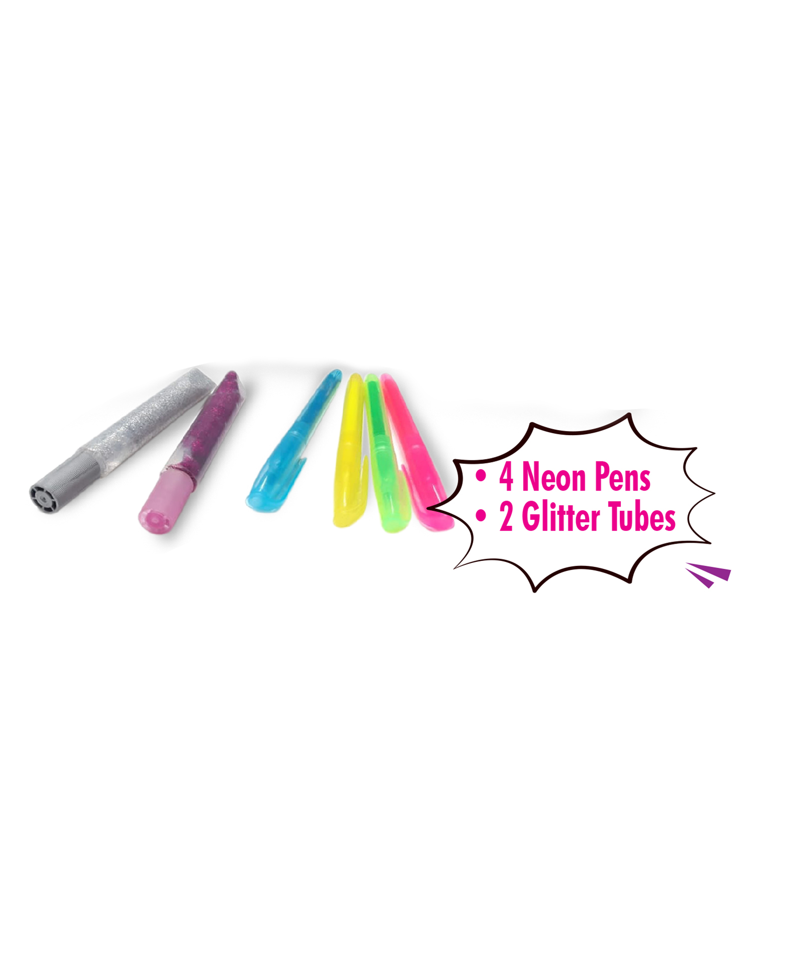 Hello Friend Books Unicorn Anti Stress Colouring Pack: Art Kit with Neon Pens, Glitter Tubes and Colouring Sheets to Relax the Mind