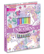 Hello Friend Books Unicorn Anti Stress Colouring Pack: Art Kit with Neon Pens, Glitter Tubes and Colouring Sheets to Relax the Mind